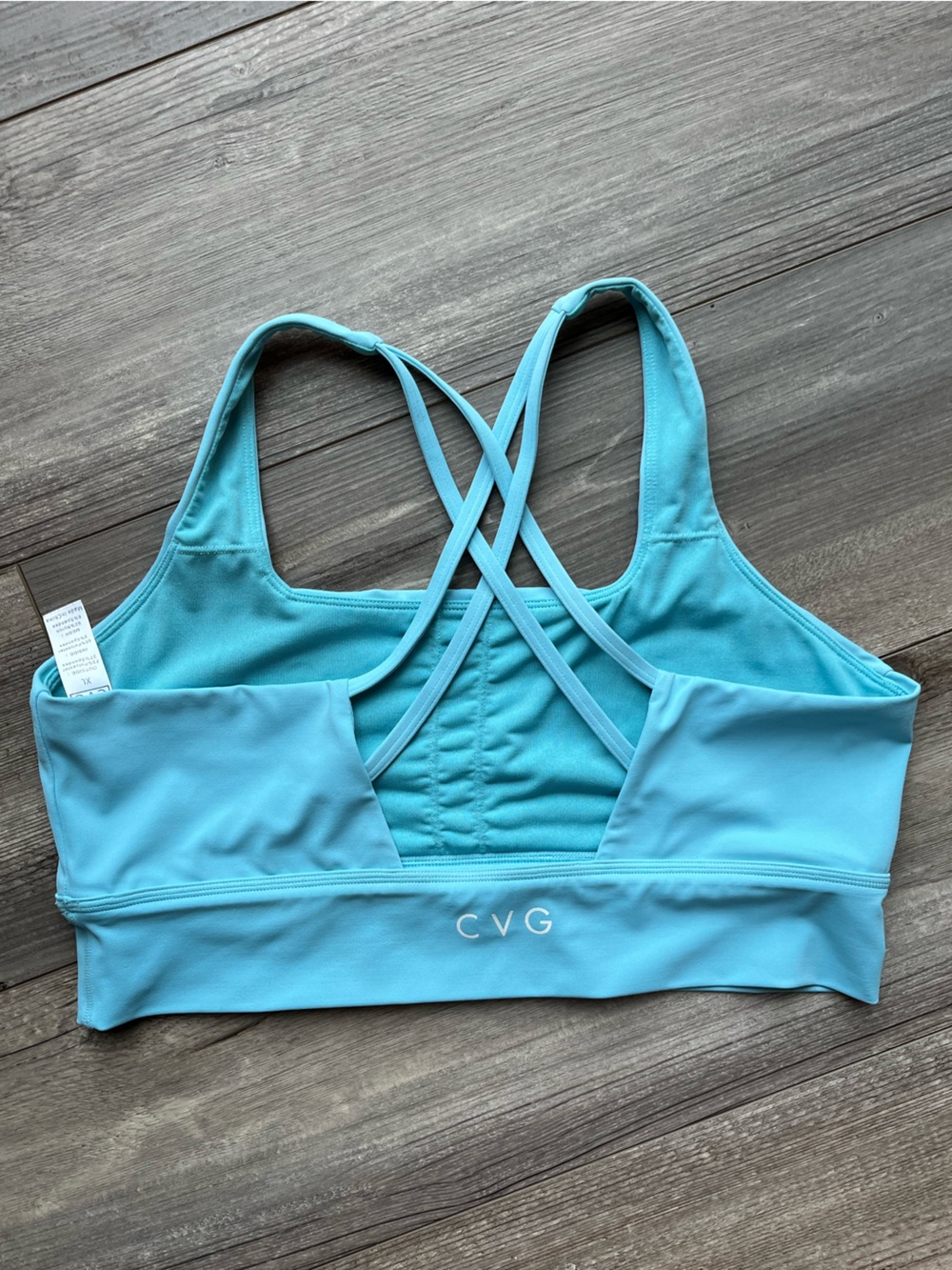 CVG Long Line Bra Light Blue Sports Bra - Picture 2 of 3